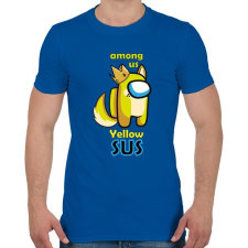 PRINTFASHION Among us Yellow sus  - Férfi póló - Királykék férfi póló