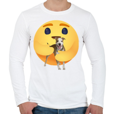 PRINTFASHION Amstaff - Férfi hosszú ujjú póló - Fehér férfi póló