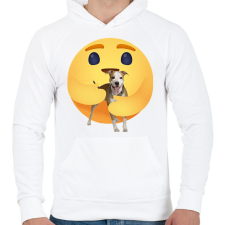 PRINTFASHION Amstaff - Férfi kapucnis pulóver - Fehér férfi pulóver, kardigán