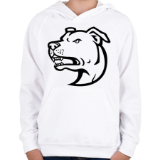 PRINTFASHION Amstaff - Gyerek kapucnis pulóver - Fehér gyerek pulóver, kardigán