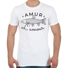 PRINTFASHION Amur Lamour Black-01 - Férfi póló - Fehér férfi póló