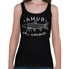 PRINTFASHION Amur Lamour White-02 - Női atléta - Fekete