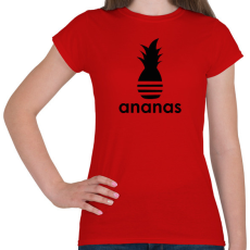 PRINTFASHION Ananas - Parody - Női póló - Piros