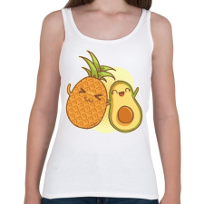 PRINTFASHION Ananász és avokádó - Női atléta - Fehér női trikó
