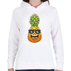 PRINTFASHION Ananász  - Női kapucnis pulóver - Fehér
