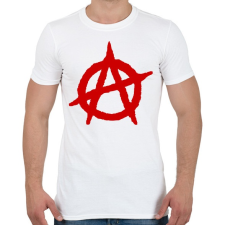 PRINTFASHION Anarchia - Férfi póló - Fehér férfi póló