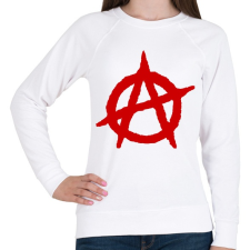 PRINTFASHION Anarchia - Női pulóver - Fehér női pulóver, kardigán