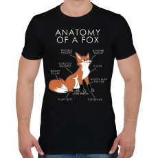 PRINTFASHION Anatomy of a fox - Férfi póló - Fekete