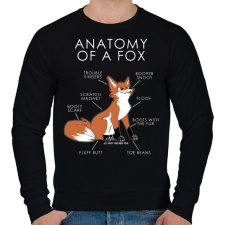 PRINTFASHION Anatomy of a fox - Férfi pulóver - Fekete férfi pulóver, kardigán