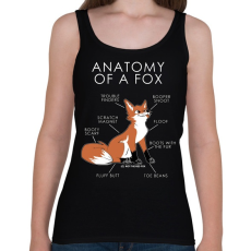 PRINTFASHION Anatomy of a fox - Női atléta - Fekete