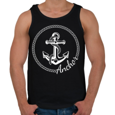 PRINTFASHION Anchor - Férfi atléta - Fekete