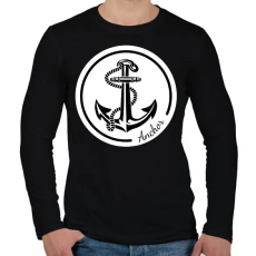 PRINTFASHION anchor - Férfi hosszú ujjú póló - Fekete