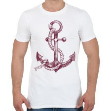 PRINTFASHION Anchor - Férfi póló - Fehér férfi póló