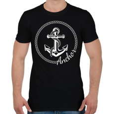 PRINTFASHION Anchor - Férfi póló - Fekete