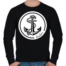 PRINTFASHION anchor - Férfi pulóver - Fekete