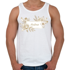 PRINTFASHION Andrea - Férfi atléta - Fehér atléta, trikó