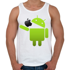 PRINTFASHION Android megeszi az almát - Férfi atléta - Fehér atléta, trikó