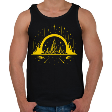 PRINTFASHION Androméda Deluxe - Férfi atléta - Fekete atléta, trikó