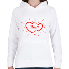 PRINTFASHION Anett - Női kapucnis pulóver - Fehér