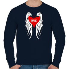 PRINTFASHION Angel - Férfi pulóver - Sötétkék