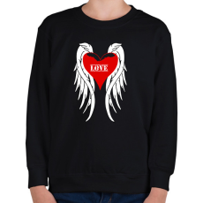 PRINTFASHION Angel - Gyerek pulóver - Fekete