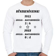PRINTFASHION Anglia - Magyarország fekete - Férfi pulóver - Fehér férfi pulóver, kardigán