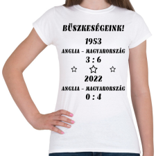 PRINTFASHION Anglia - Magyarország fekete - Női póló - Fehér női póló