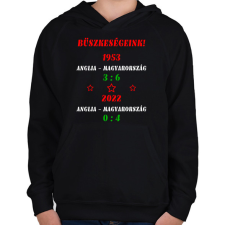 PRINTFASHION Anglia - Magyarország színes - Gyerek kapucnis pulóver - Fekete gyerek pulóver, kardigán
