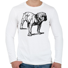 PRINTFASHION Angol buldog - English bulldog  - Férfi hosszú ujjú póló - Fehér