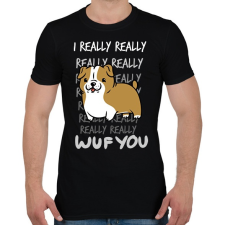 PRINTFASHION Angol bulldog - Férfi póló - Fekete férfi póló