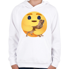 PRINTFASHION Angol cocker spániel - Gyerek kapucnis pulóver - Fehér