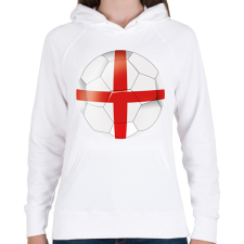 PRINTFASHION Angol labda - Női kapucnis pulóver - Fehér női pulóver, kardigán