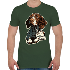 PRINTFASHION Angol vizsla pointer - Férfi póló - Katonazöld