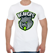 PRINTFASHION Angry Beavers - Férfi póló - Fehér férfi póló
