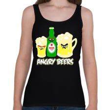 PRINTFASHION Angry Beers - Női atléta - Fekete női trikó