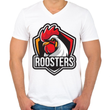 PRINTFASHION Angry bird - Férfi V-nyakú póló - Fehér férfi póló