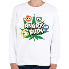 PRINTFASHION Angry Buds - Gyerek pulóver - Fehér gyerek pulóver, kardigán