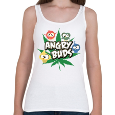 PRINTFASHION Angry Buds - Női atléta - Fehér női trikó