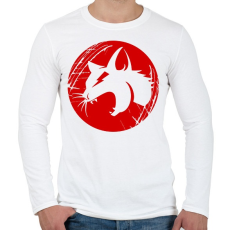 PRINTFASHION Angry cat - Férfi hosszú ujjú póló - Fehér