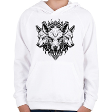 PRINTFASHION angry cerberus - Gyerek kapucnis pulóver - Fehér
