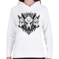 PRINTFASHION angry cerberus - Női kapucnis pulóver - Fehér