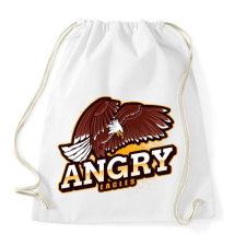 PRINTFASHION Angry Eagles - Sportzsák, Tornazsák - Fehér tornazsák