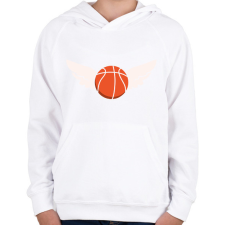 PRINTFASHION Angyali kosaras - Gyerek kapucnis pulóver - Fehér gyerek pulóver, kardigán