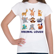 PRINTFASHION Animal lover - Női póló - Fehér