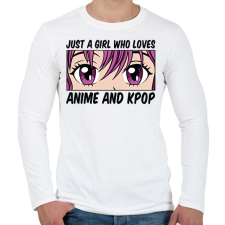 PRINTFASHION Anime és kpop - Férfi hosszú ujjú póló - Fehér férfi póló