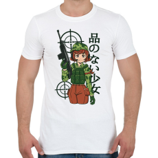 PRINTFASHION Anime katona - Férfi póló - Fehér