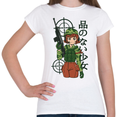 PRINTFASHION Anime katona - Női póló - Fehér