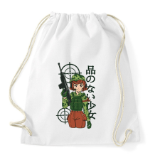 PRINTFASHION Anime katona - Sportzsák, Tornazsák - Fehér tornazsák