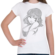 PRINTFASHION Animés csaj - Női póló - Fehér