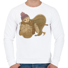 PRINTFASHION Animés katona - Férfi pulóver - Fehér